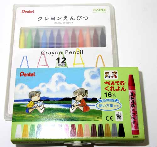 クレヨン、色鉛筆